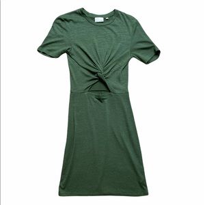 Anthropologie Wilfred Green Knot-Front Dress S